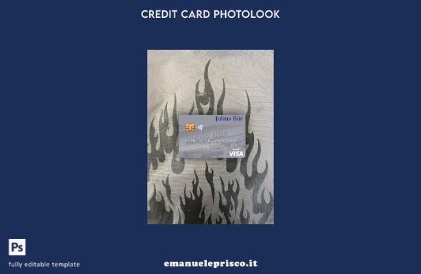 modello frontale photolook per carta di debito visto Svizzera Julius Baer Group 